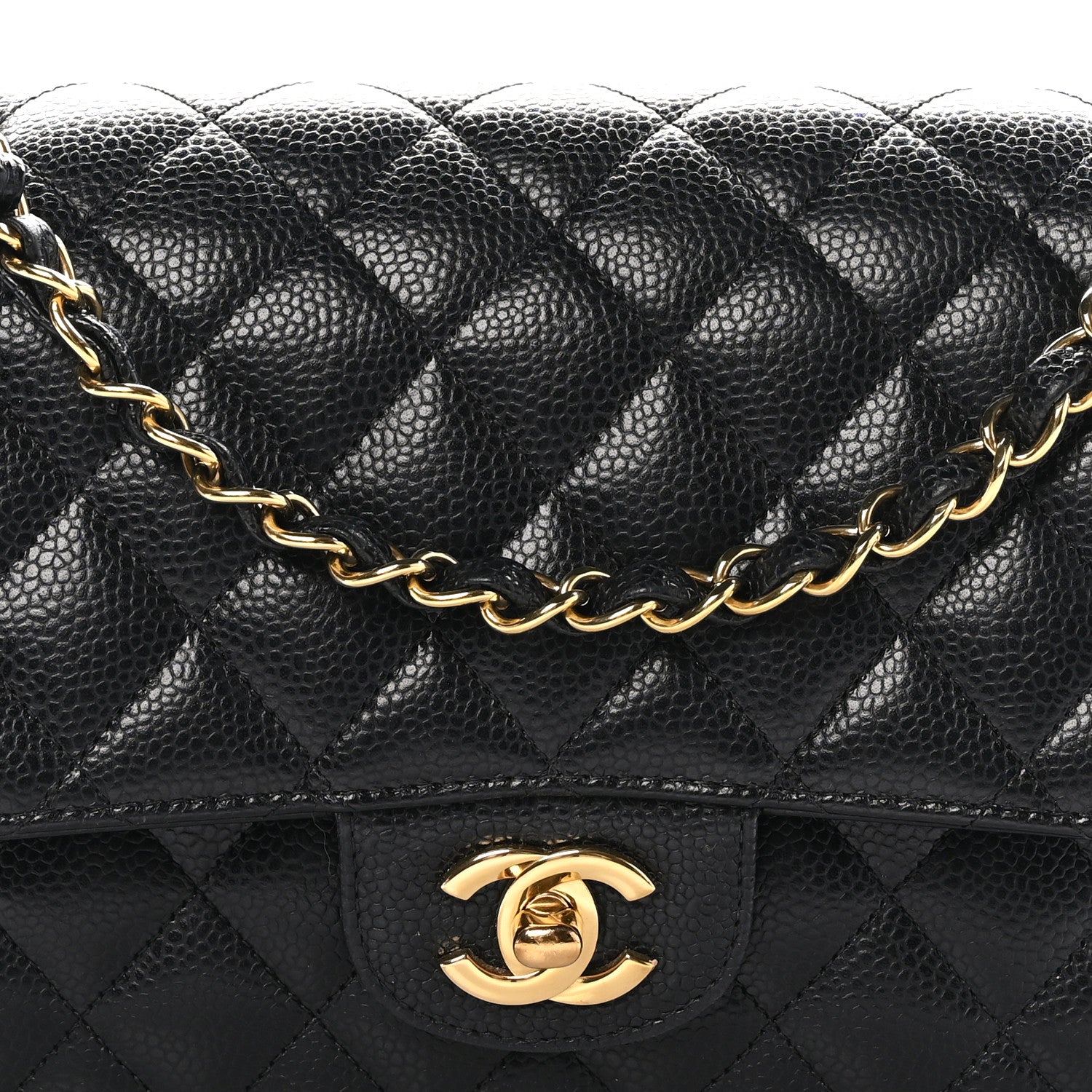 Chanel Caviar Quilted Medium Double Flap Black 8 of 10