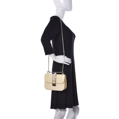 Valentino Garavani Patent Small Glam Lock Rockstud Flap Ivory 2 of 10