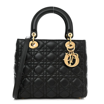 Christian Dior Lambskin Cannage Medium Lady Dior Black 1 of 11