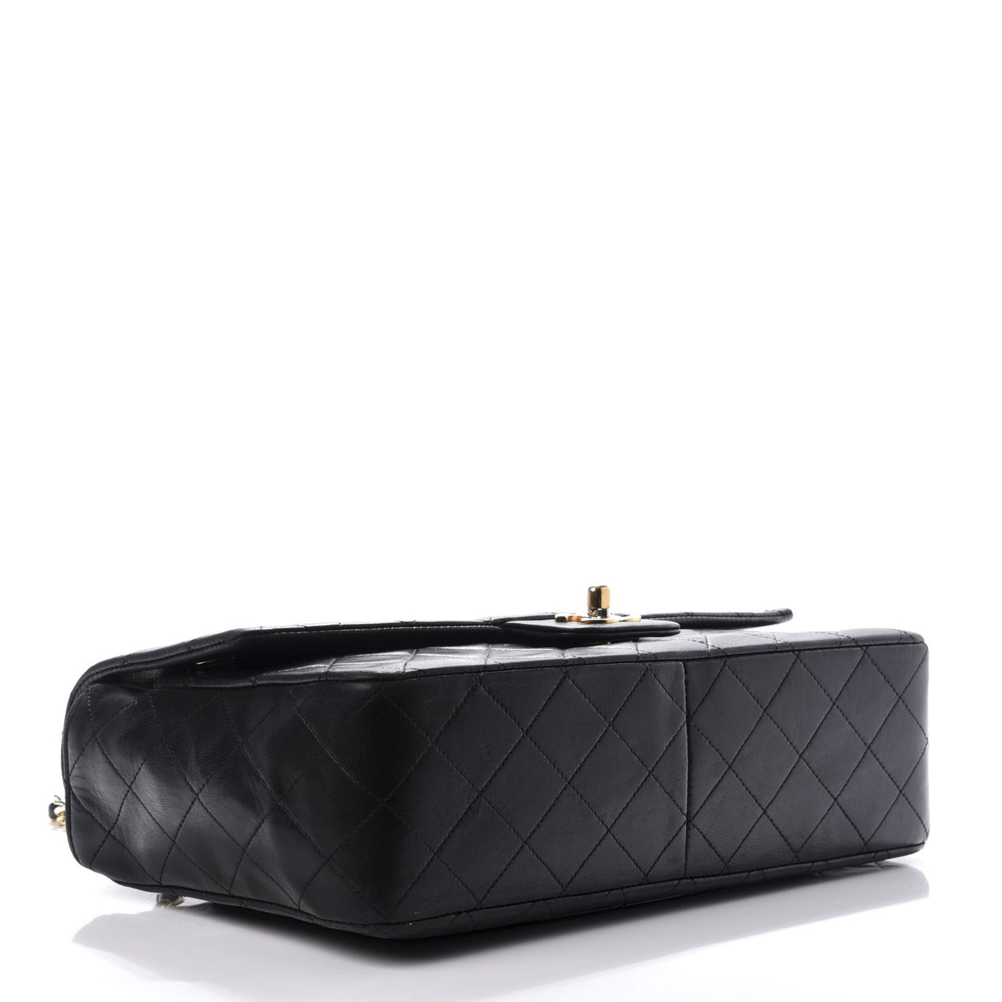 Lambskin Quilted Medium Single Flap Black