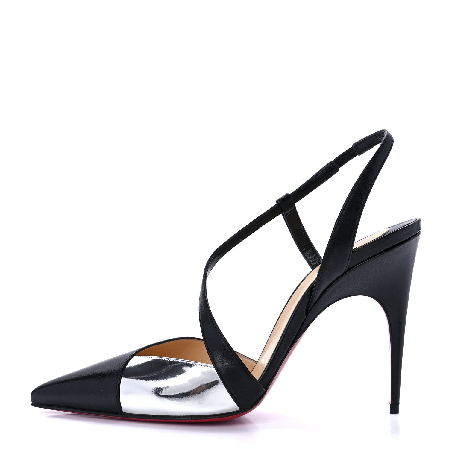 Christian Louboutin Nappa Platina 100 Pumps 41 Black Silver 1 of 8