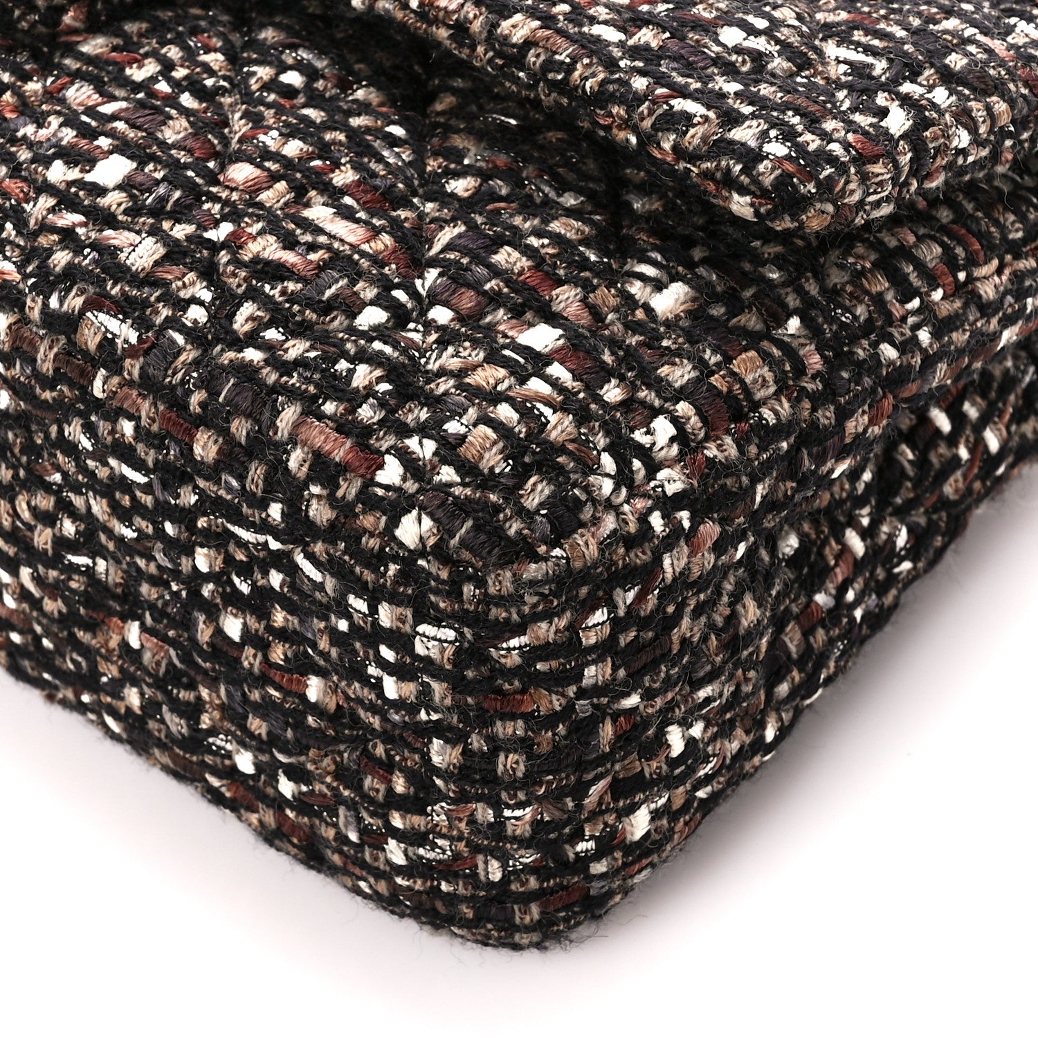 Chanel Tweed Quilted Medium Double Flap Brown 11 of 11