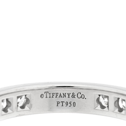 Tiffany Platinum Diamond 3mm Wedding Band Ring 50 5.5 4 of 5