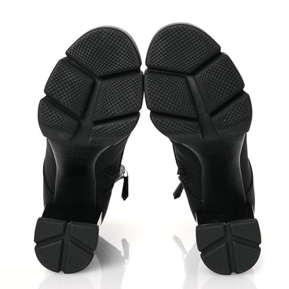 Prada Spazzolato Re-Nylon Metal Triangle Logo 110mm Ankle Boots 37.5 Black 6 of 13