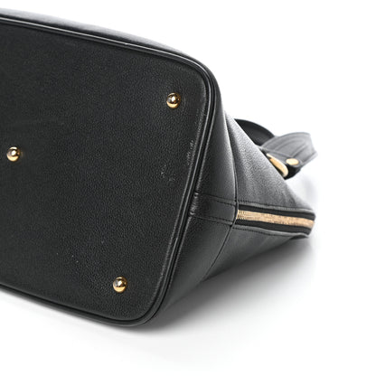 MCM Grained Calfskin Studded Boston Bag Black 9 of 9