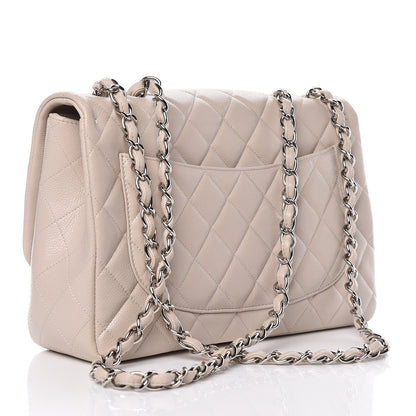 Chanel Caviar Quilted Jumbo Single Flap Ecru 3 of 15