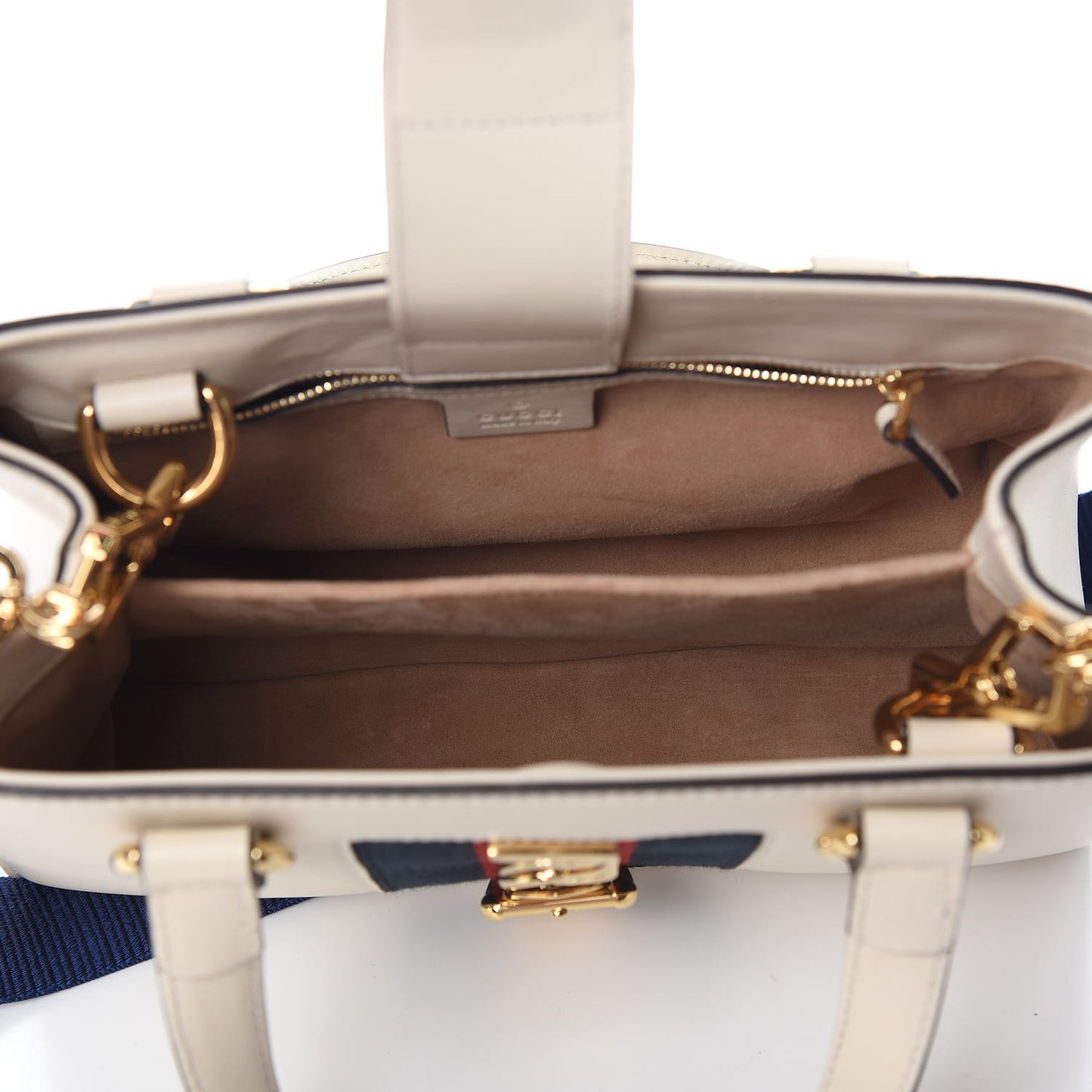 Calfskin Medium Sylvie Top Handle Tote White