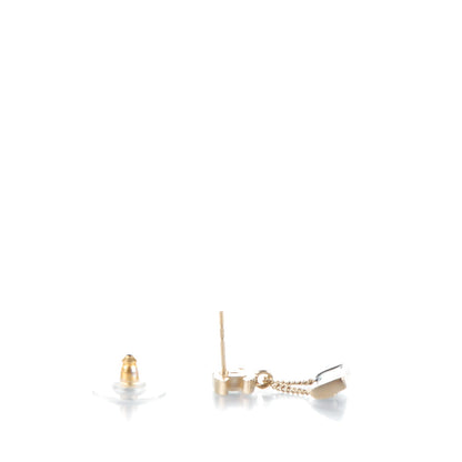 Chanel Enamel Pearl CC Flap Bag Drop Earrings Black Gold 3 of 6