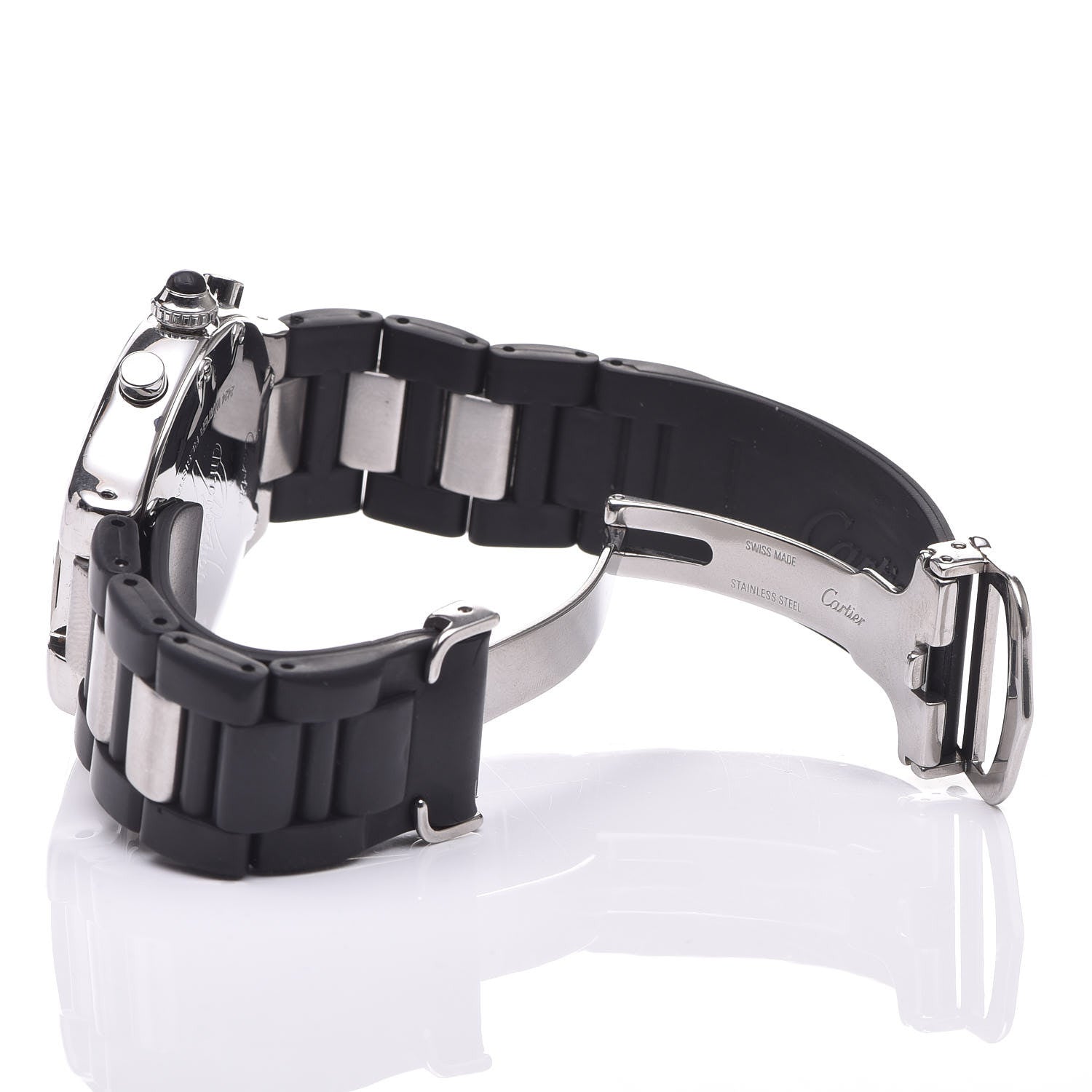 Cartier Stainless Steel Rubber 38mm Must 21 Chronoscaph Quartz Watch Black 5 of 5