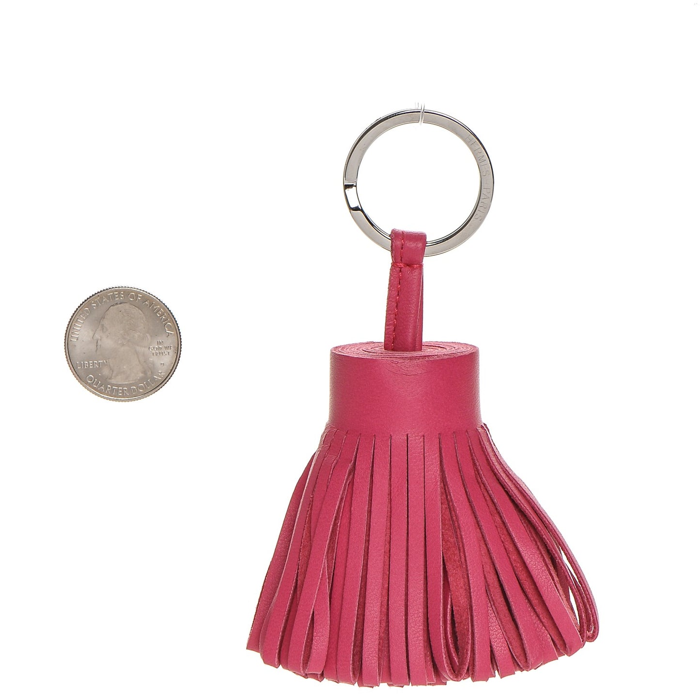 Lambskin Carmen Tassel Key Holder Rose Shocking