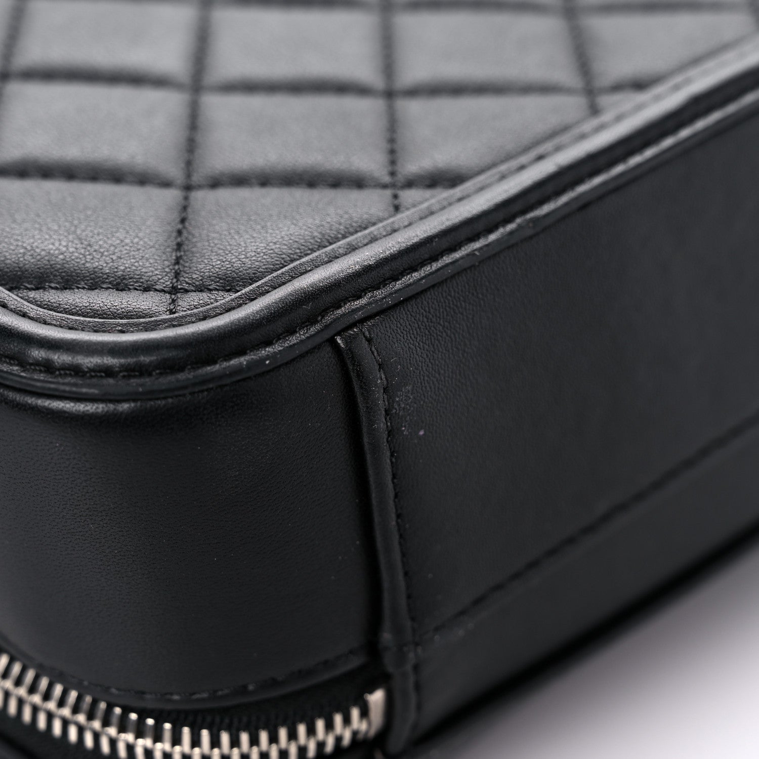 Chanel Lambskin Quilted Medium CC Filigree Vanity Case Black 10 of 22