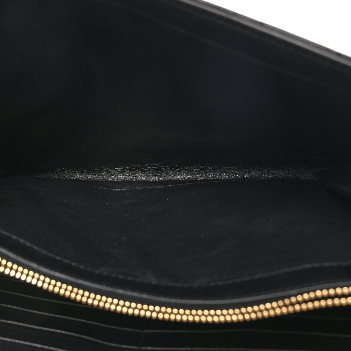 Lambskin Matelasse Monogram Vicky Chain Wallet Black