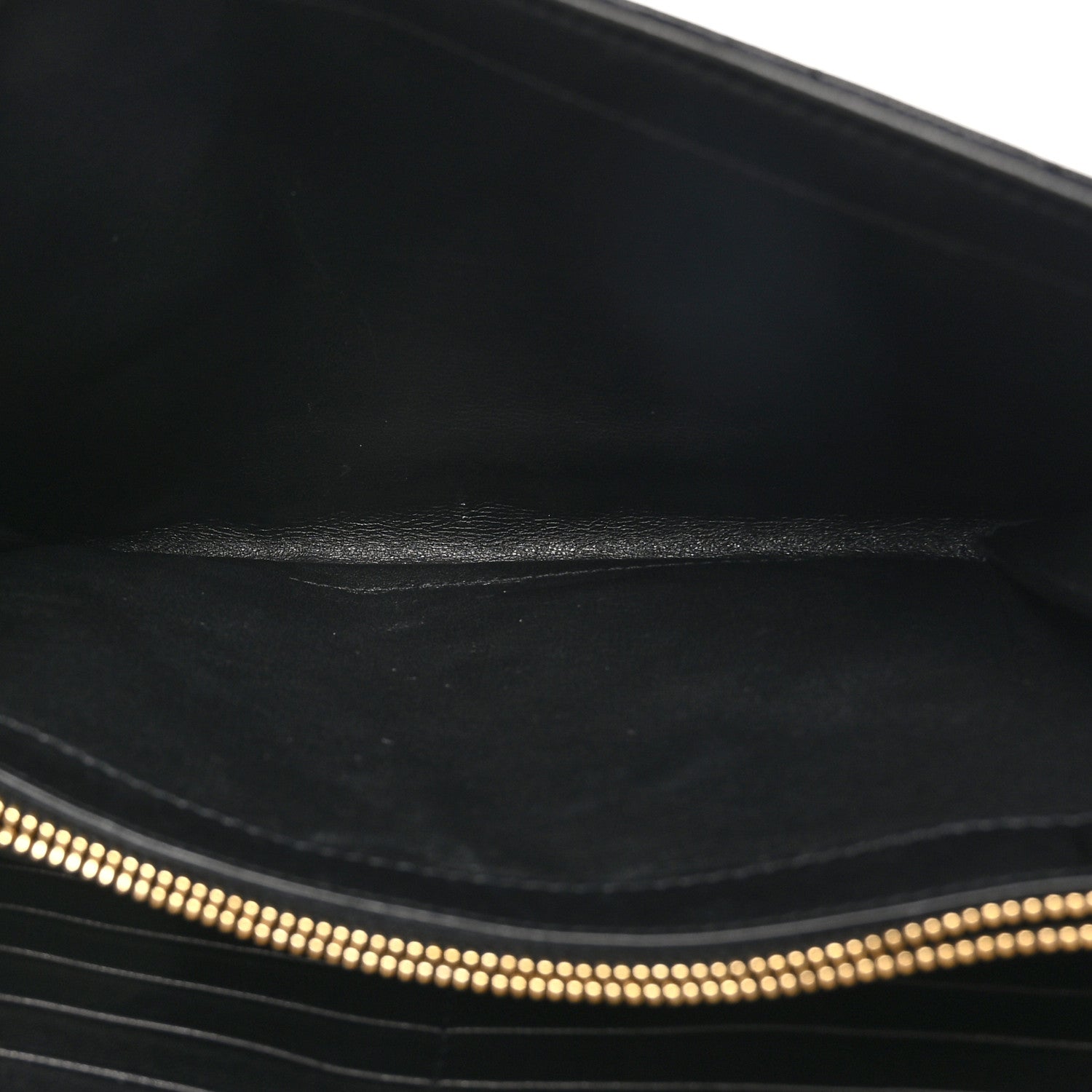 Saint Laurent Lambskin Matelasse Monogram Vicky Chain Wallet Black 6 of 10