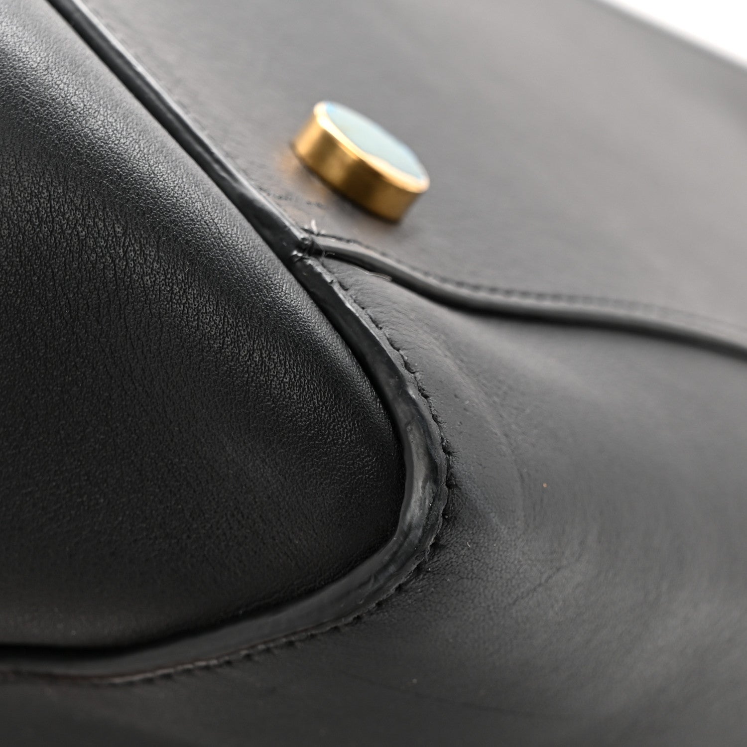 Saint Laurent Calfskin Medium Cabas Rive Gauche Black 11 of 11
