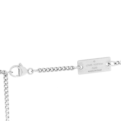 Louis Vuitton Zamac Palladium Monogram Charms Necklace Silver 6 of 9
