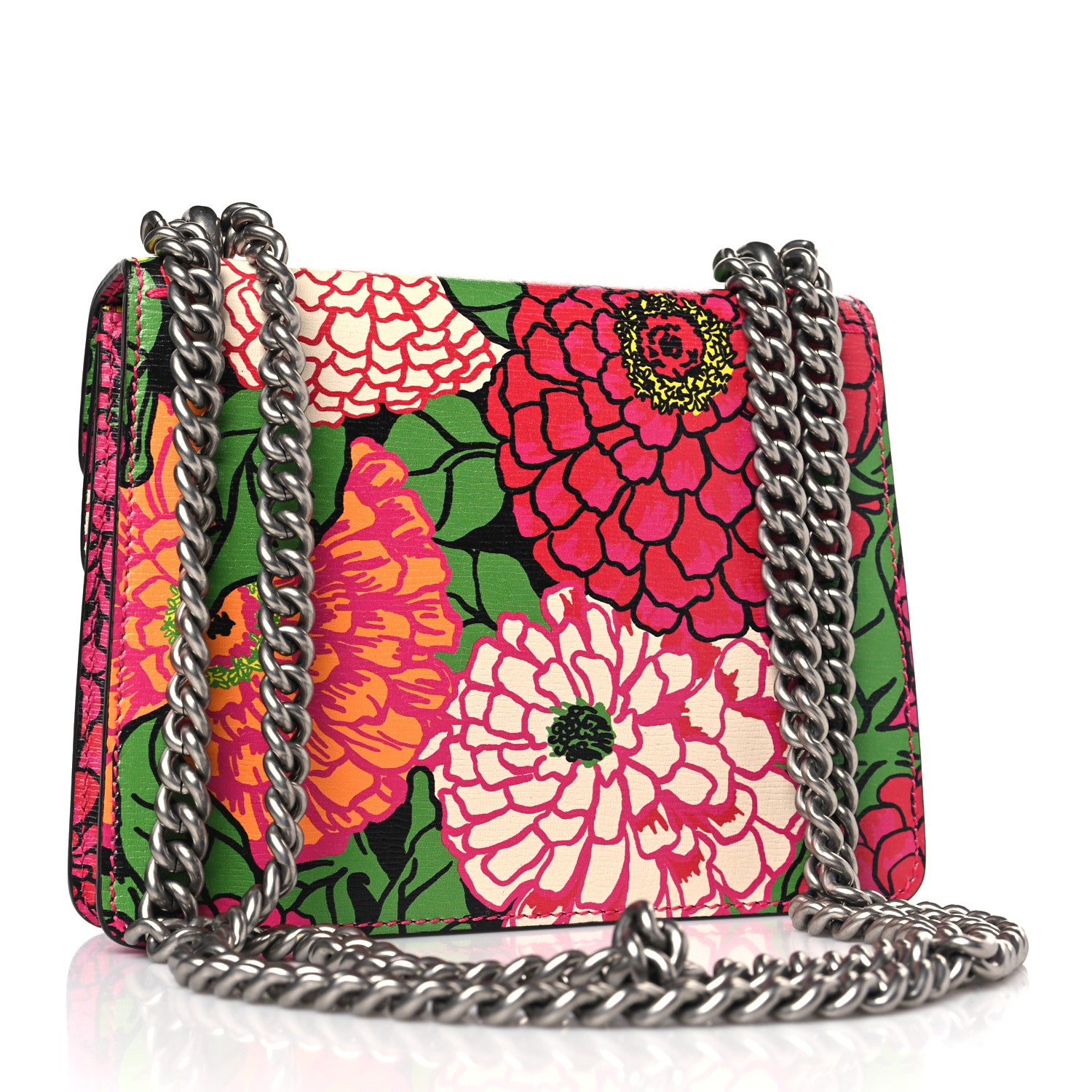 Gucci X KEN SCOTT Textured Calfskin Pomponica Print Dionysus Shoulder Bag Multicolor 3 of 9