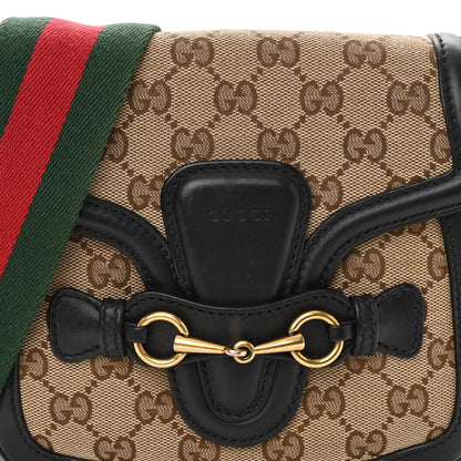 Gucci Monogram Small Lady Web Shoulder Bag Beige Black 8 of 10