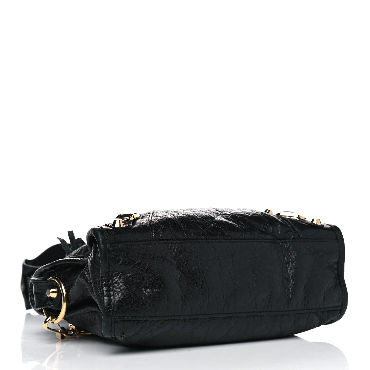 Agneau Classic Gold Hardware Mini City Black