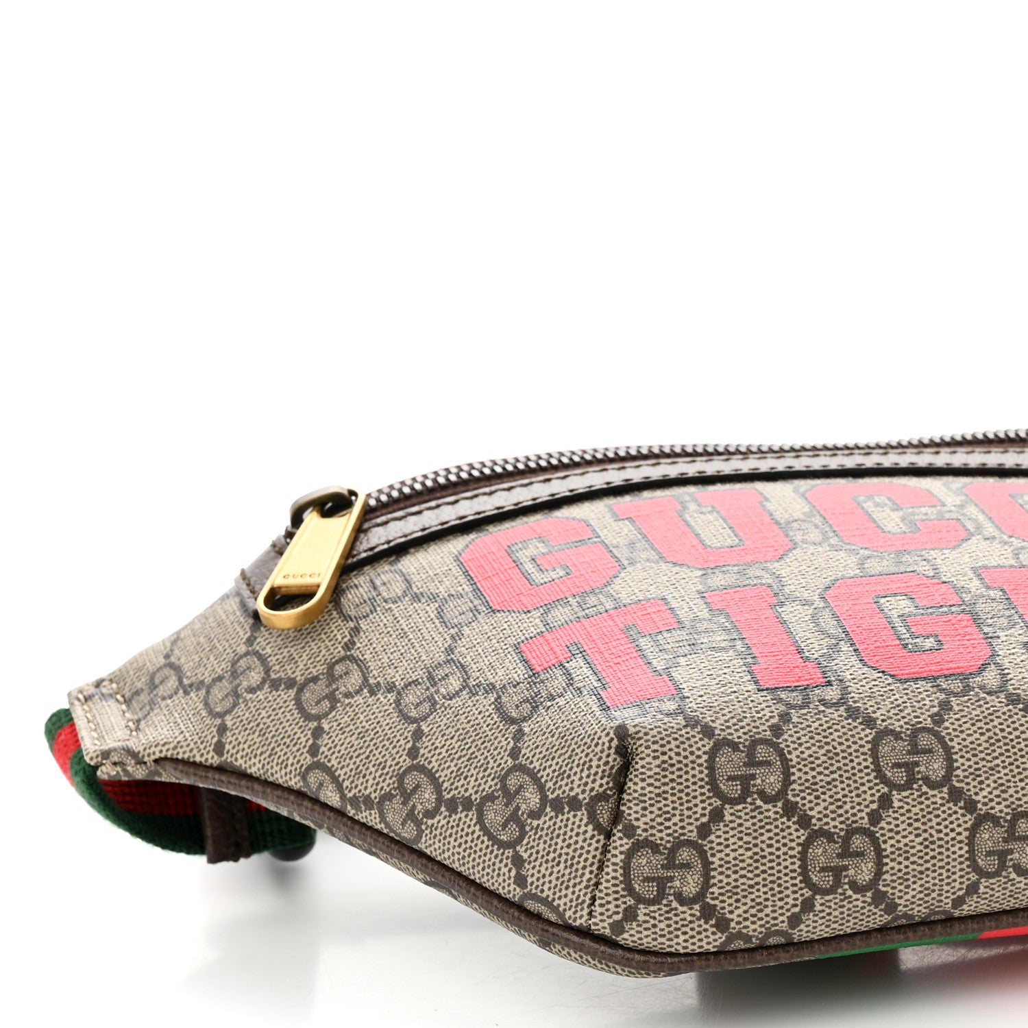 Gucci GG Supreme Monogram Textured Dollar Calfskin Gucci Tiger Belt Bag Beige Ebony Lobster Red New Shamarock New Acero 9 of 10