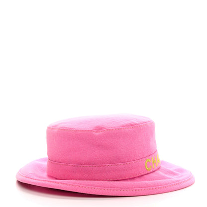 Chanel Denim Logo Bucket Hat L Pink Yellow 5 of 8