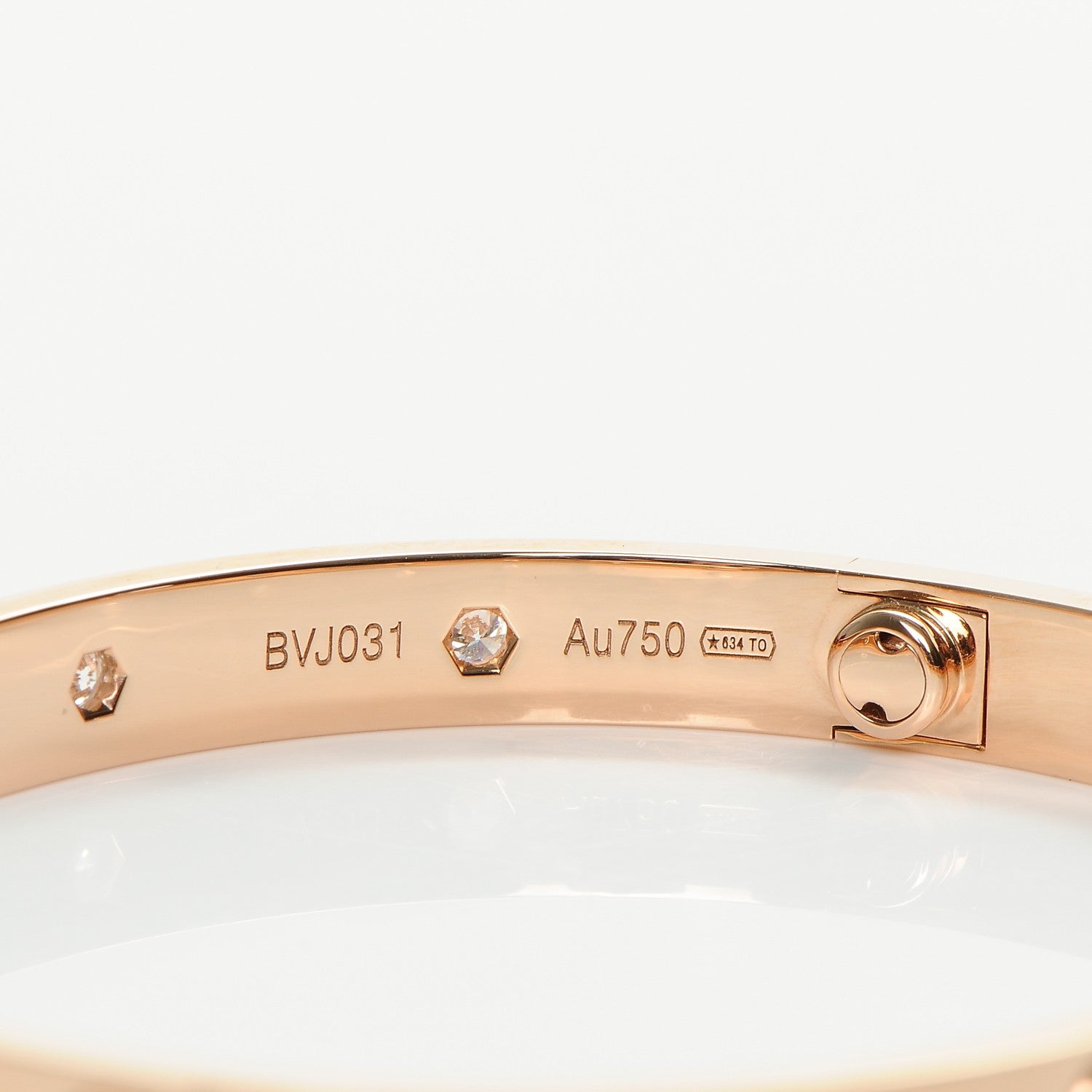 Cartier 18K Pink Gold 10 Diamond LOVE Bracelet 18 4 of 7
