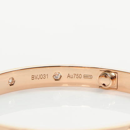 Cartier 18K Pink Gold 10 Diamond LOVE Bracelet 18 4 of 7