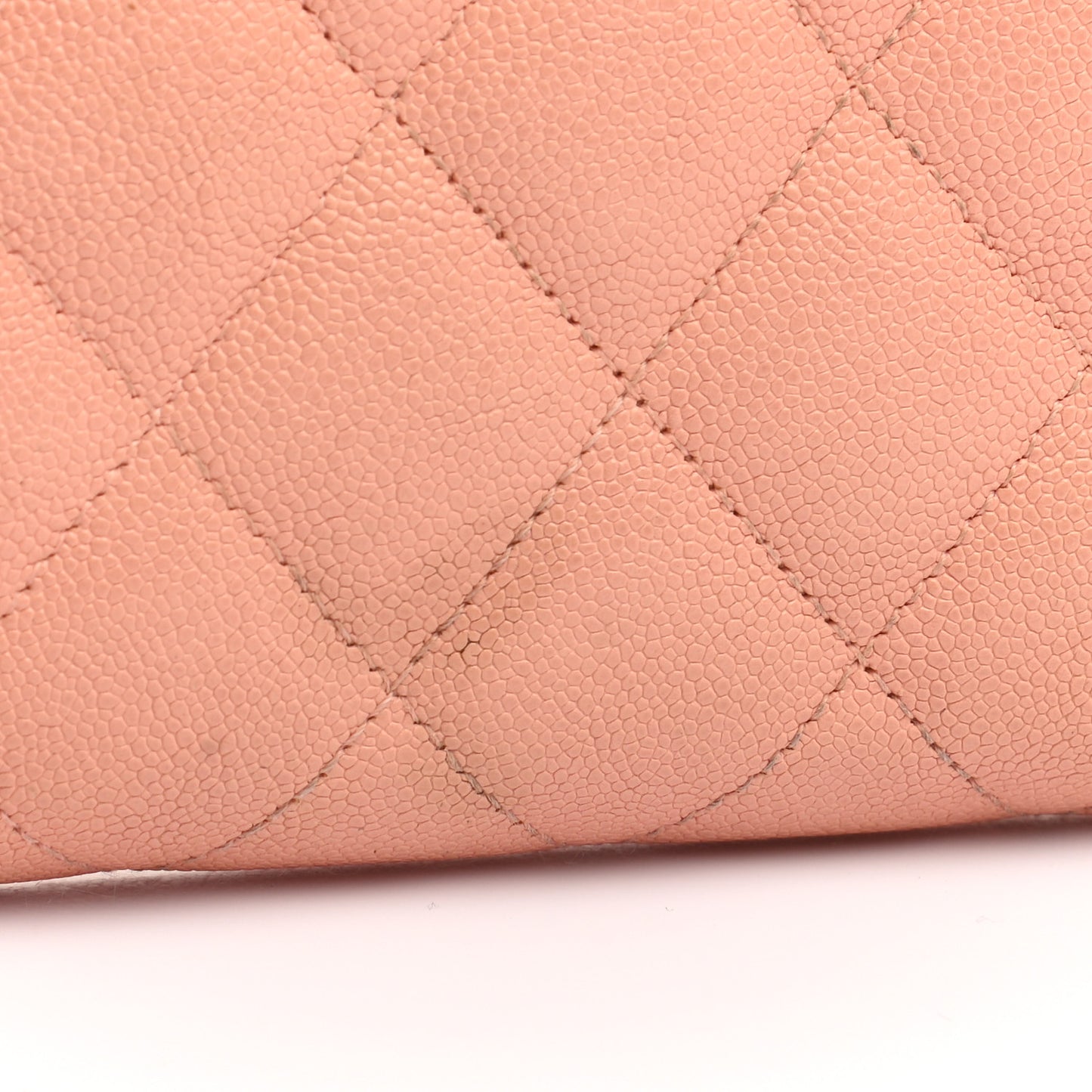Caviar Quilted Large Boy Gusset Flap Wallet Rose Claire