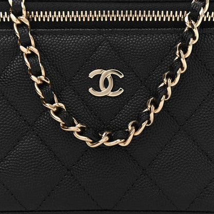 Chanel Caviar Quilted Small Vanity Case With Chain Black 9 of 12