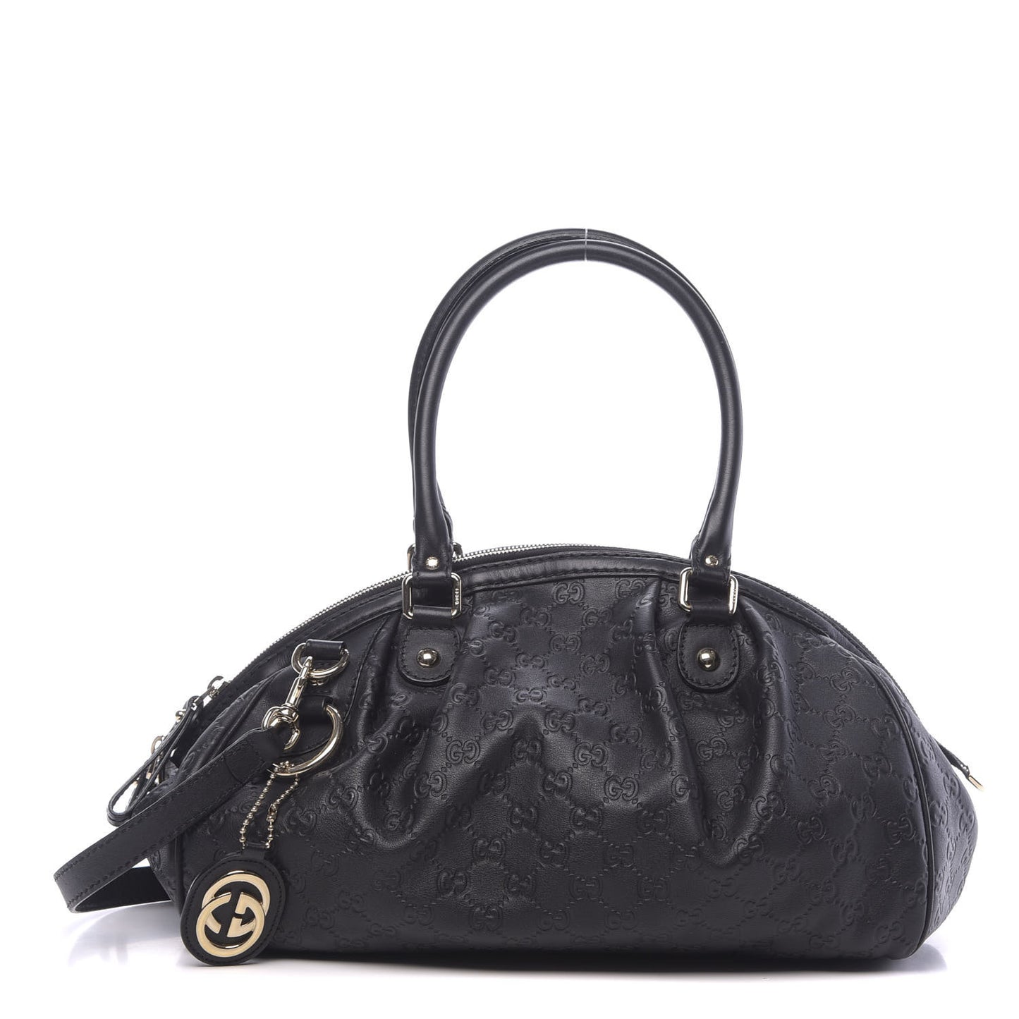 Guccissima Medium Sukey Boston Black