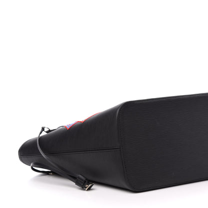 Louis Vuitton Epi Stickers Neverfull MM Black 8 of 13