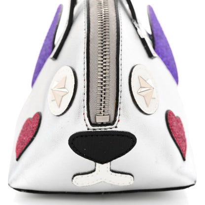Gucci Metallic Calfskin Glitter Childrens Rabbit Top Handle Bag Silver 11 of 14