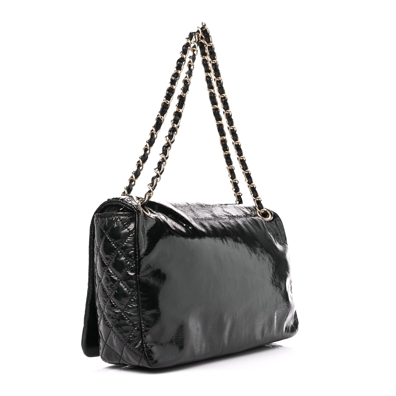Chanel Vinyl XL Rock and Chain Flap Black 3 of 11