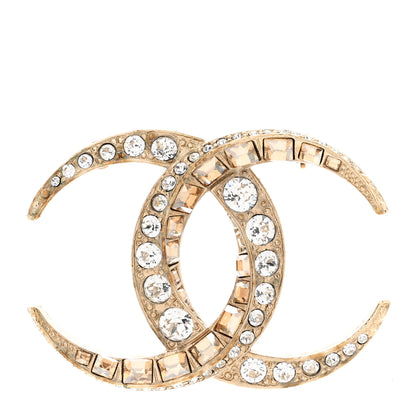 Chanel Baguette Crystal Dubai CC Brooch Gold 1 of 8