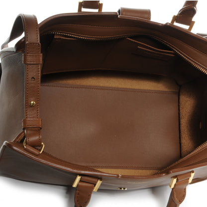 Saint Laurent Leather Small Classic Y Cabas Bag Cognac 5 of 10