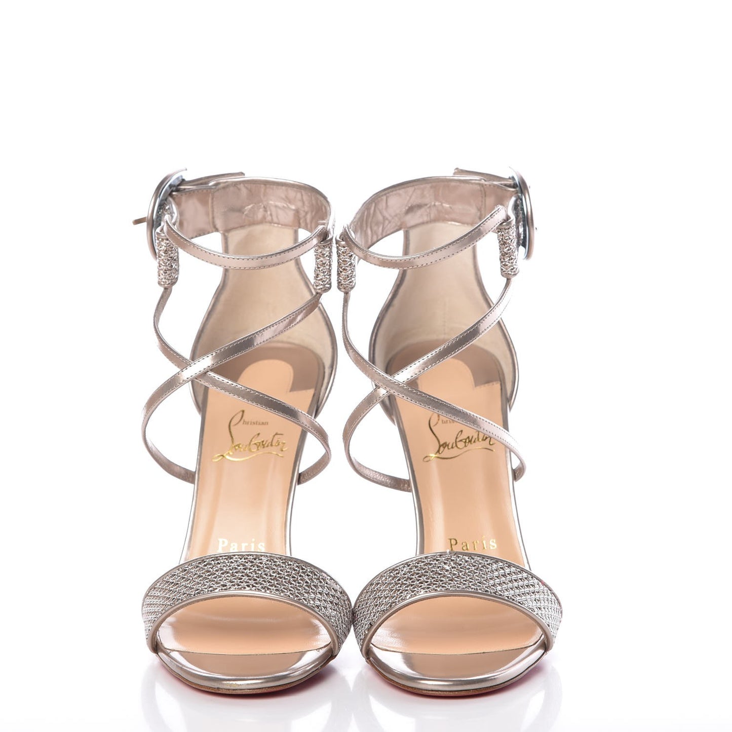 Glitter Mesh Choca 100 Sandals 37 Colombe