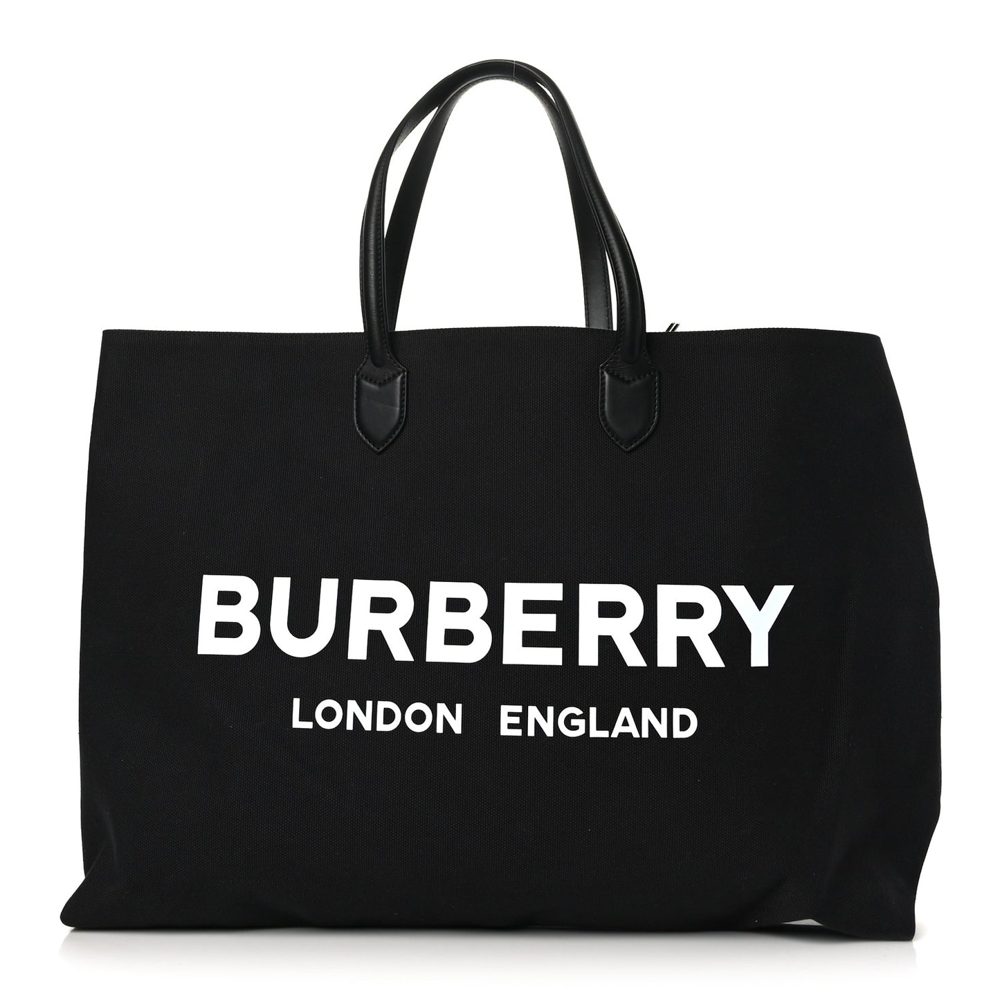 Canvas Logo Print XL Cabas Black