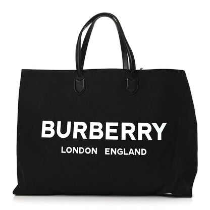 Burberry Canvas Logo Print XL Cabas Black 1 of 8