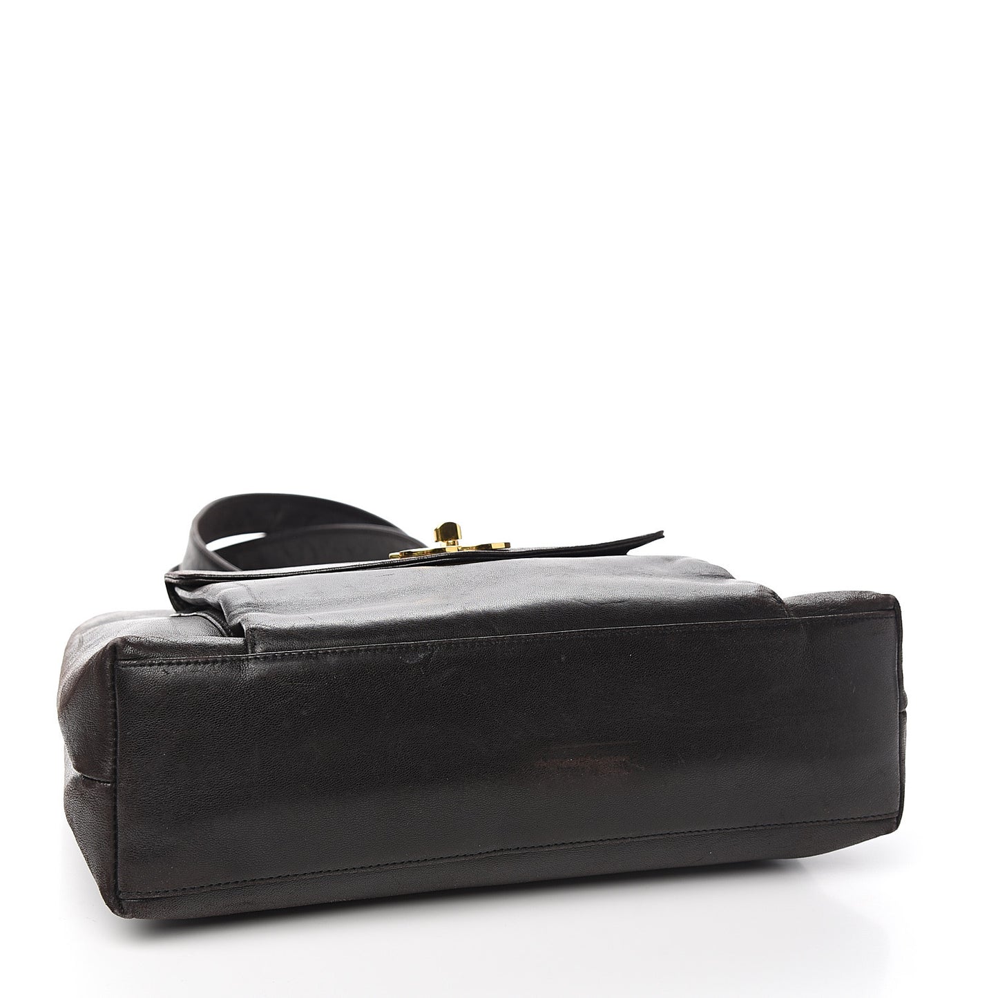 Lambskin CC Flap Shopping Tote Black