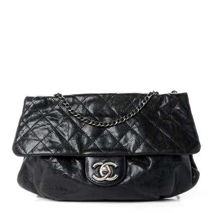 Chanel Caviar Quilted Medium Elastic Flap Black 1 of 12