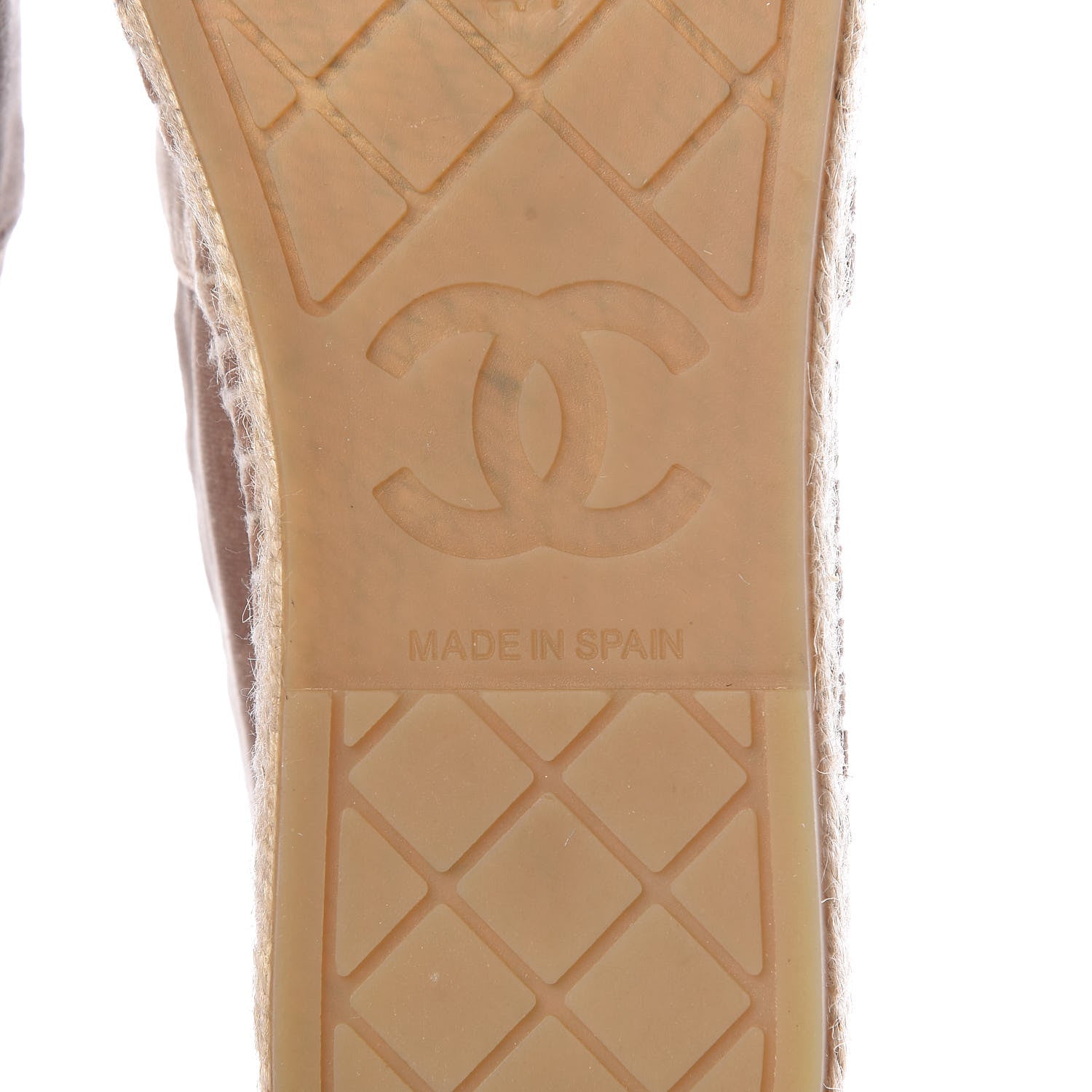 Chanel Velvet Logo Espadrilles 41 Beige Black 7 of 9