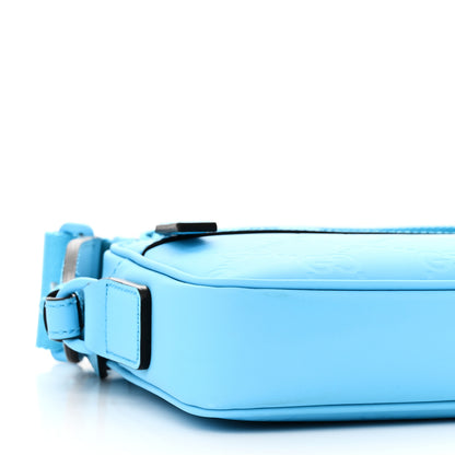 Gucci Rubber Effect Monogram GG Crossbody Bag Bright Blue 8 of 9