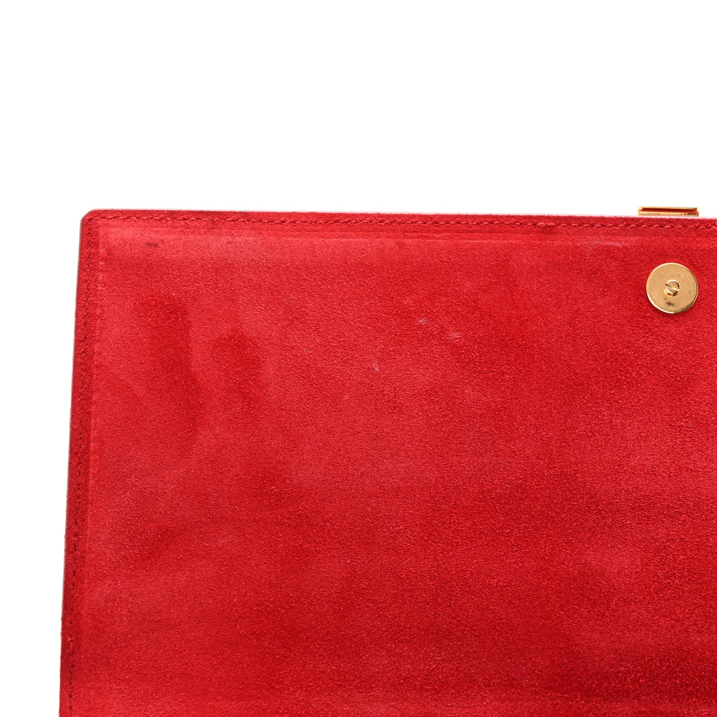 Calfskin Classic Y Ligne Clutch Red