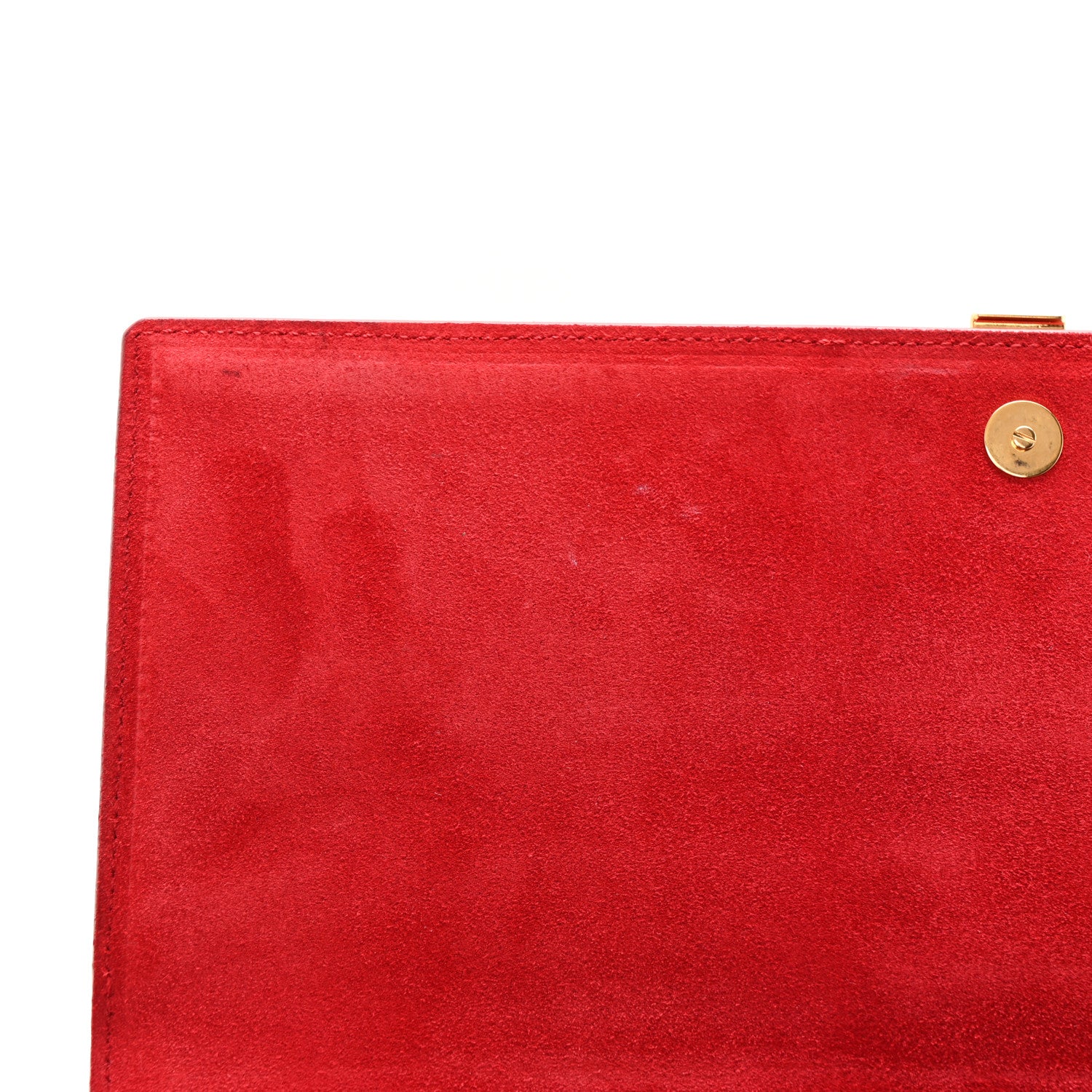 Saint Laurent Calfskin Classic Y Ligne Clutch Red 13 of 13