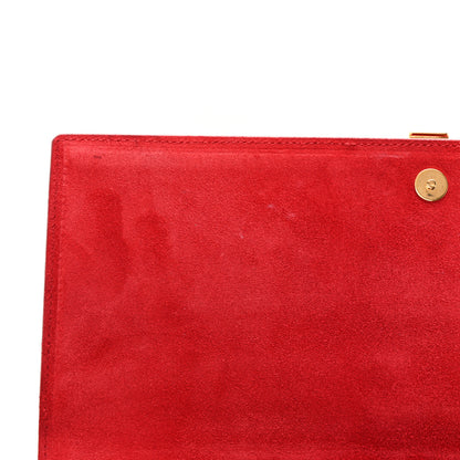 Saint Laurent Calfskin Classic Y Ligne Clutch Red 13 of 13