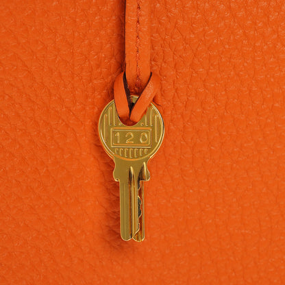 Hermes Taurillon Clemence Kelly Retourne 28 Orange 13 of 24