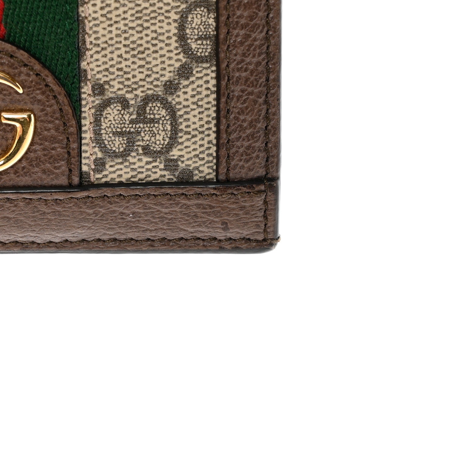 Gucci GG Supreme Monogram Web Ophidia Card Case Beige New Acero 11 of 13