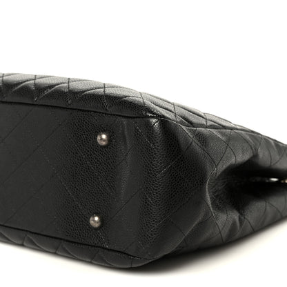 Chanel Calfskin Quilted Large CC Shopping Tote Black 10 of 10