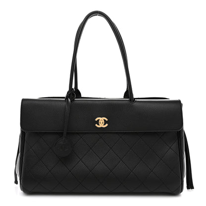 Chanel Grained Calfskin Stitched Urban Essentials Large Shopping Bag Black 1 of 10