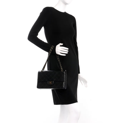 Chanel Calfskin Stitched Medium Single Flap Black 3 of 11