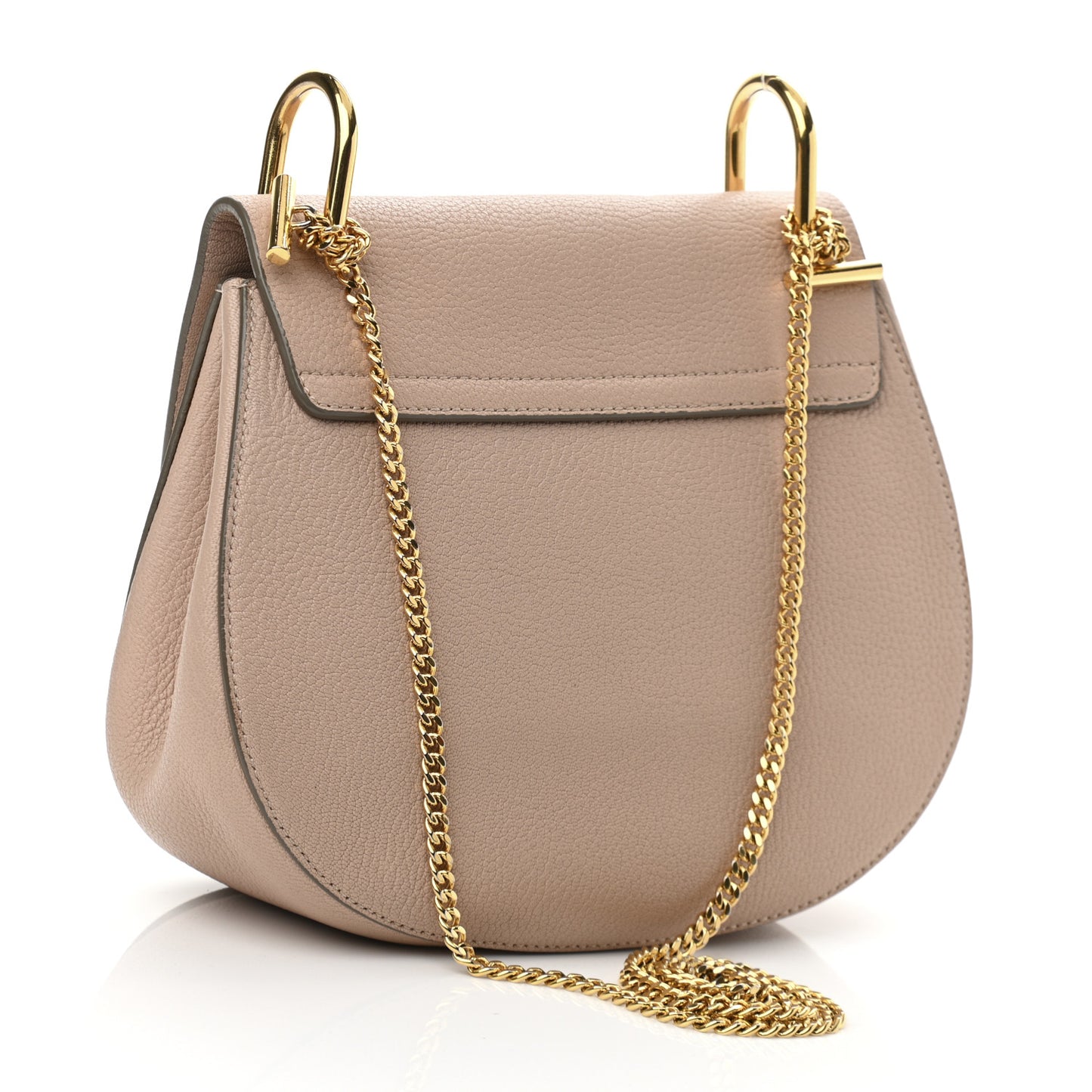 Grained Lambskin Mini Drew Shoulder Bag Cement Pink